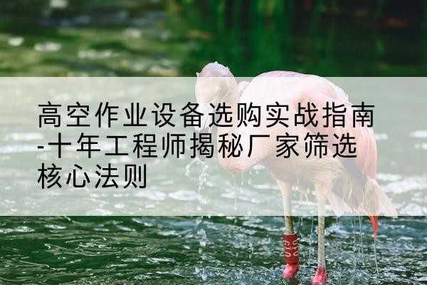 平武剪叉式升降机厂家-高空作业设备选购实战指南-十年工程师揭秘厂家筛选核心法则