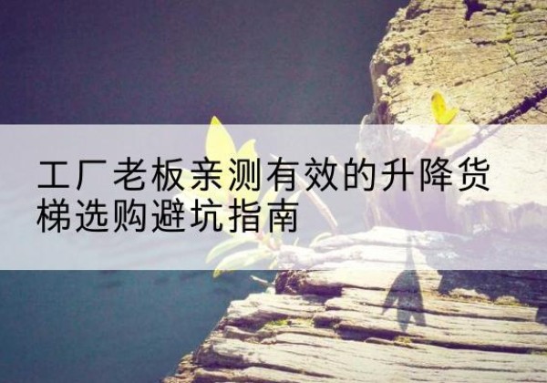 平武升降货梯怎么选-工厂老板亲测有效的升降货梯选购避坑指南